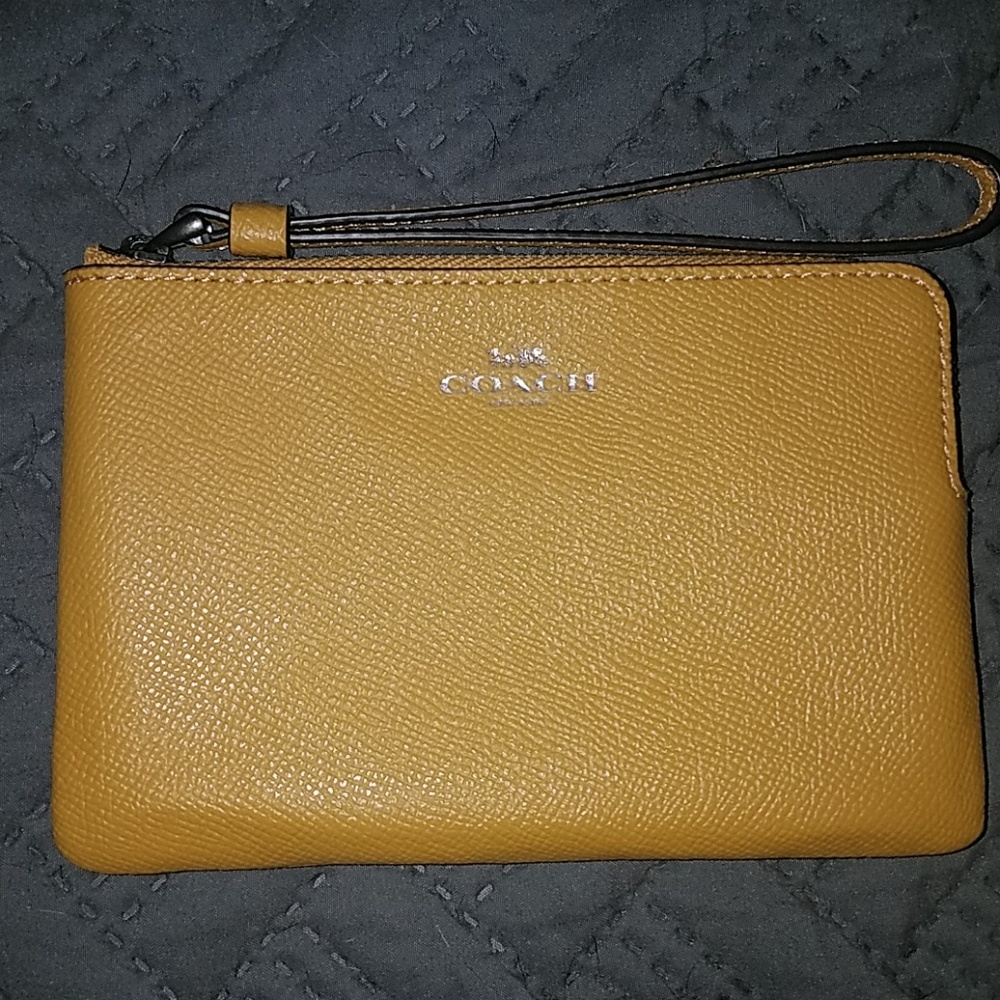 Coach Wristlet NWT Yellow